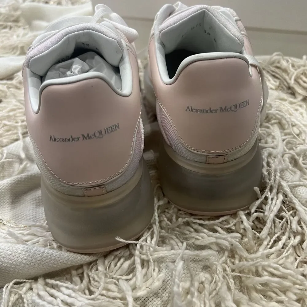 Alexander McQueen Oversized Women’s Sneakers Waves Knit Pink Ombré 38 NEW